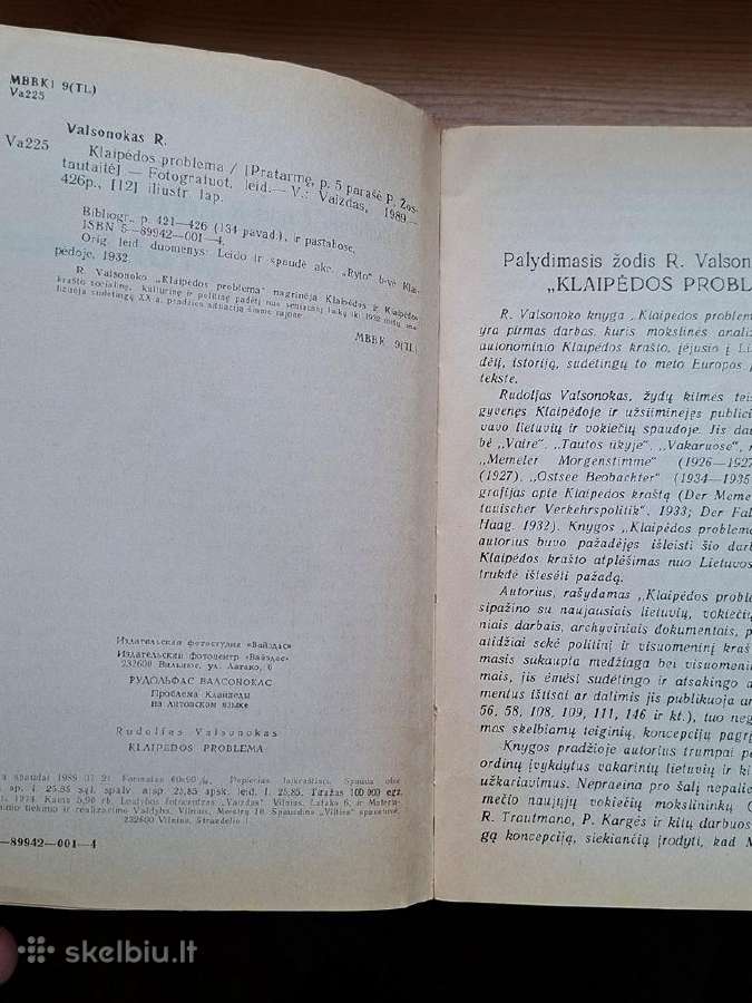 Knyga 1989m. Klaipėdos problema - nuotraukos Nr. 2