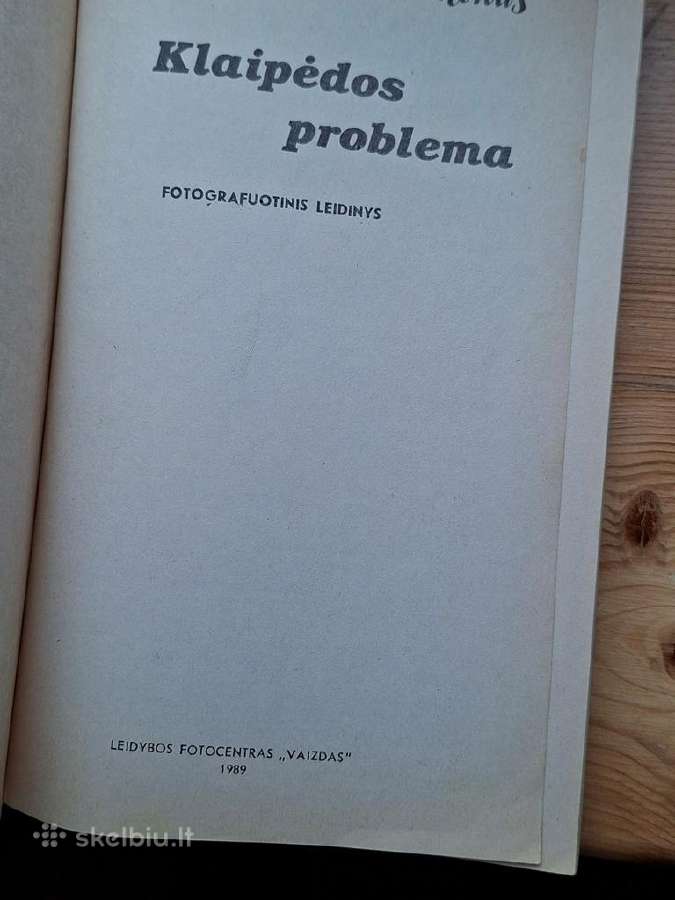 Knyga 1989m. Klaipėdos problema - nuotraukos Nr. 3