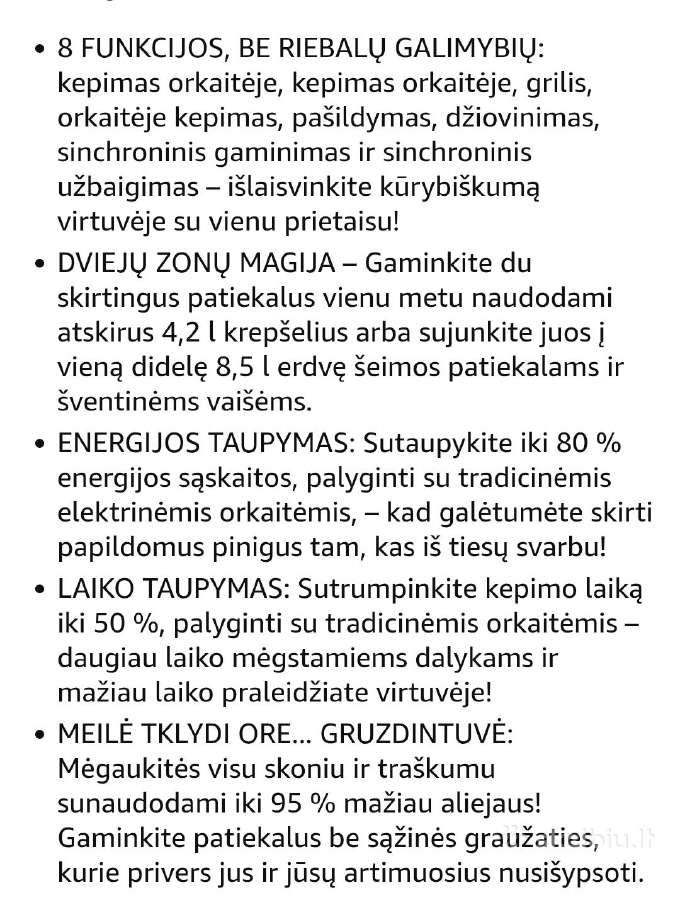 Karšto oro gruzdintuvė Instant Vortex Plus 8-1 - nuotraukos Nr. 5