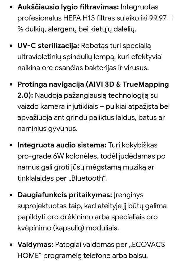 Oro drėkintuvas-valytuvas Ecovacs Airbot Z1 - nuotraukos Nr. 4