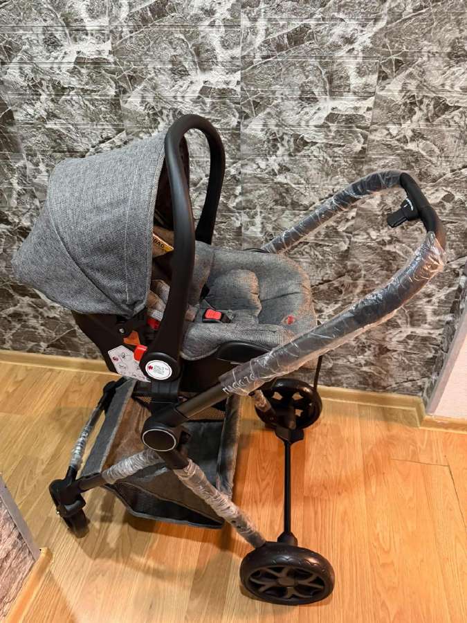 S800 2-in-1 kūdikio vežimėlis – pilkas - nuotraukos Nr. 4