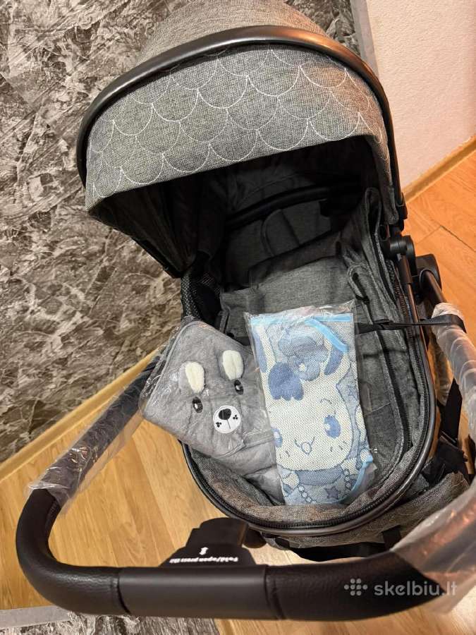 S800 2-in-1 kūdikio vežimėlis – pilkas - nuotraukos Nr. 5