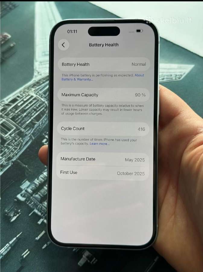 iPhone 15 128gb 90%BH - nuotraukos Nr. 3