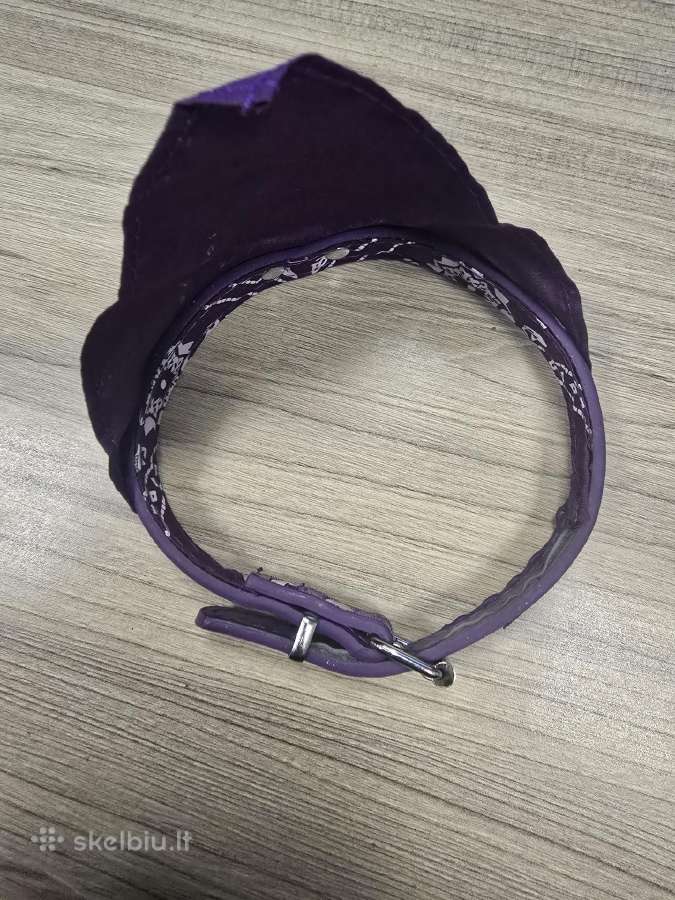 Violetinis antkaklis šuniui su skarele, S dydis - nuotraukos Nr. 3