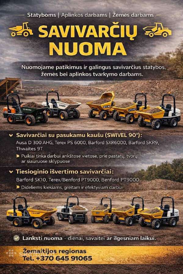 Dumperiu,4x4 savivarciu ,dumperis,nuoma - nuotraukos Nr. 8