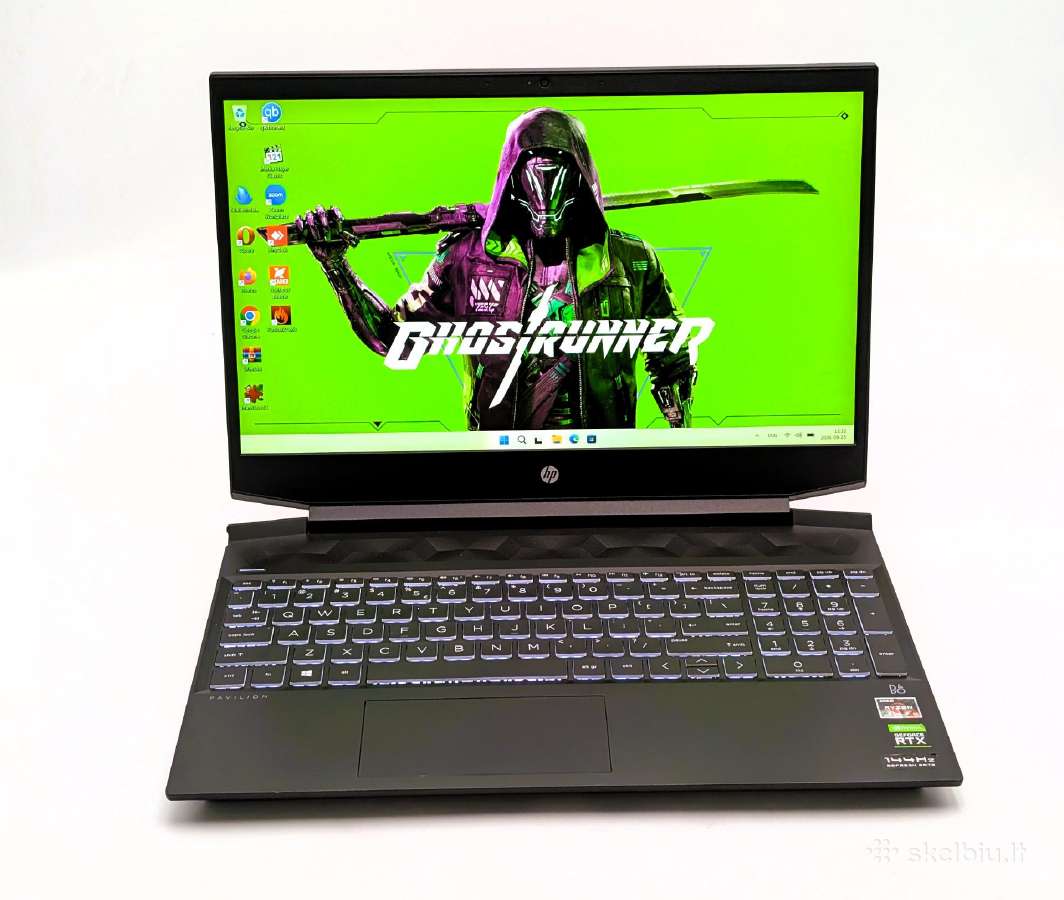 Žaidimams Hp Gaming 15 Ryzen 5 16gb SSD Rtx 3050 - nuotraukos Nr. 2