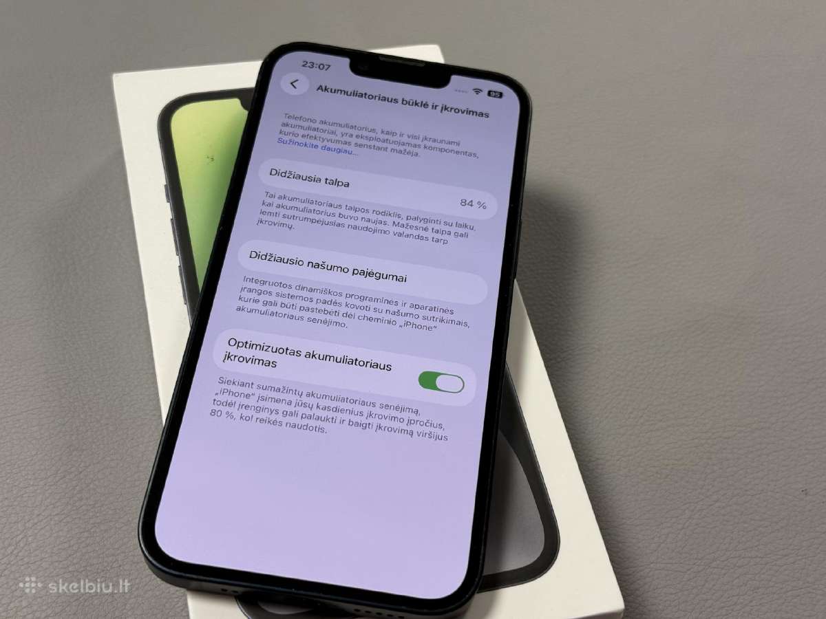 iPhone 14 128gb puiki būklė su gera baterija - nuotraukos Nr. 3