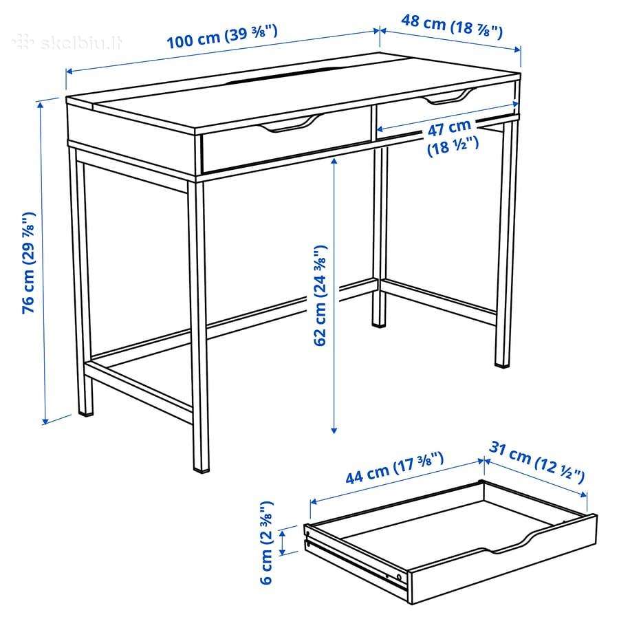 Ikea Alex rašomasis stalas - nuotraukos Nr. 3