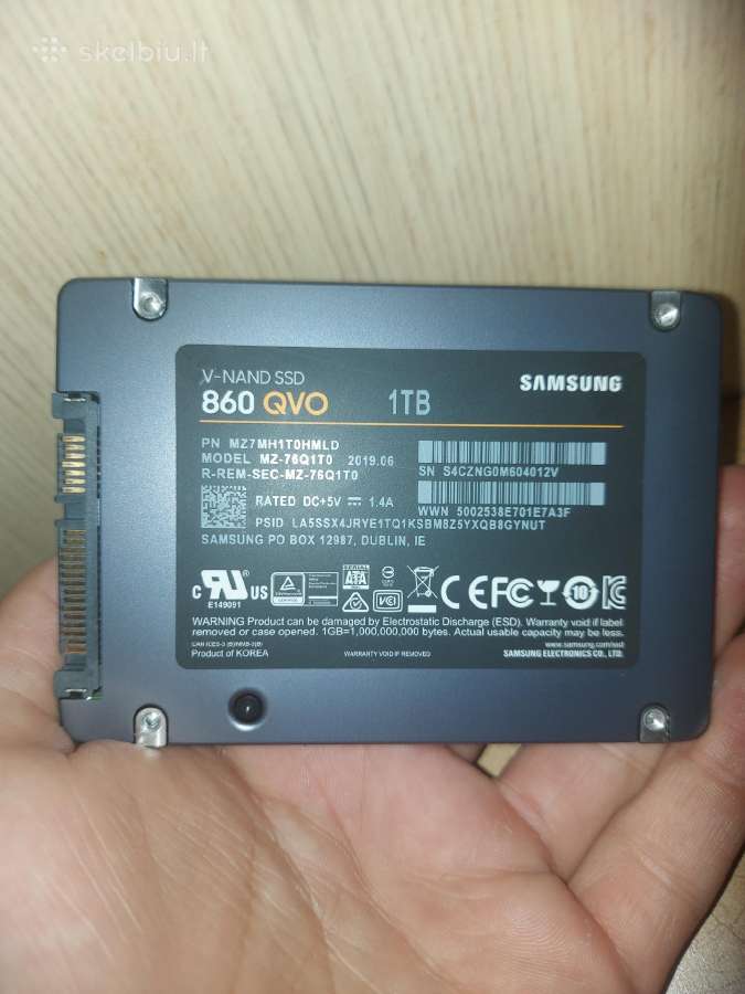 Samsung 860 Qvo 1tb SSD - nuotraukos Nr. 2