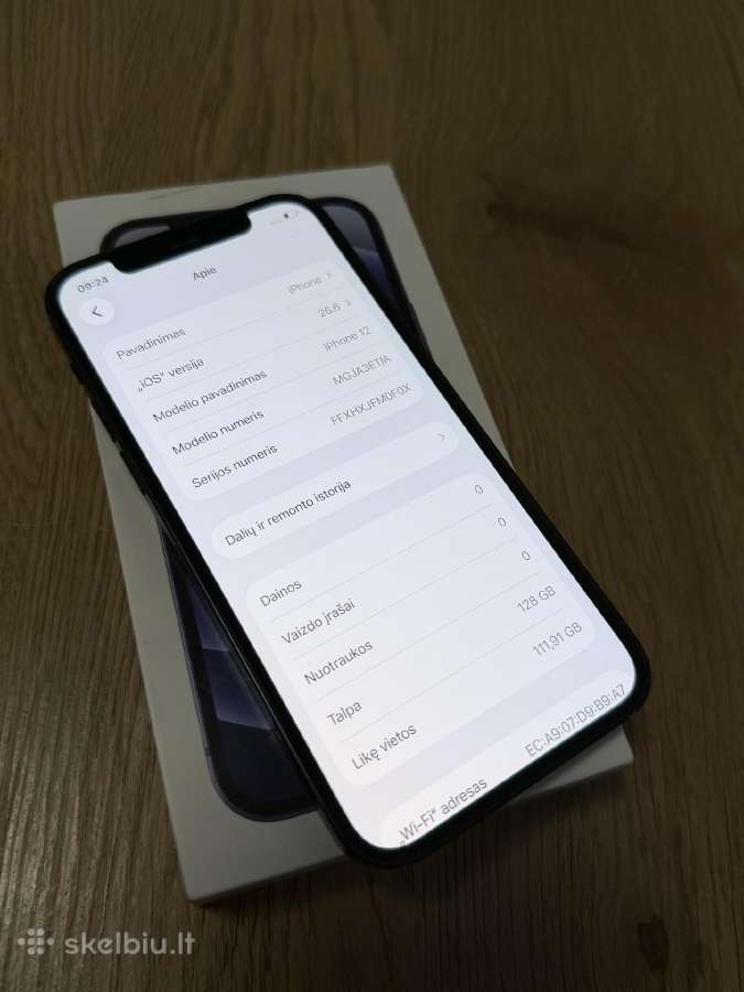 iPhone 12 128 GB - 89% - nuotraukos Nr. 4