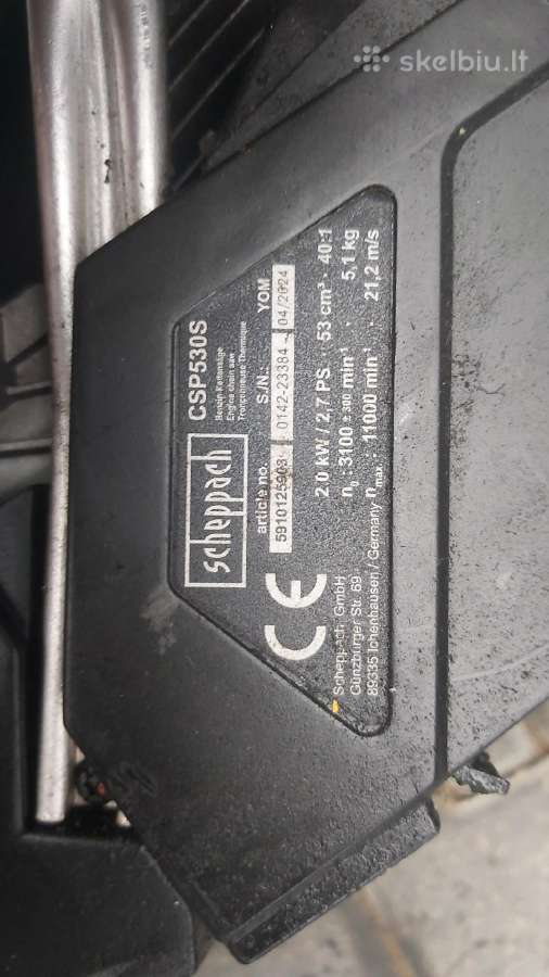 Benzininis pjūklas Scheppach csp530s - nuotraukos Nr. 3