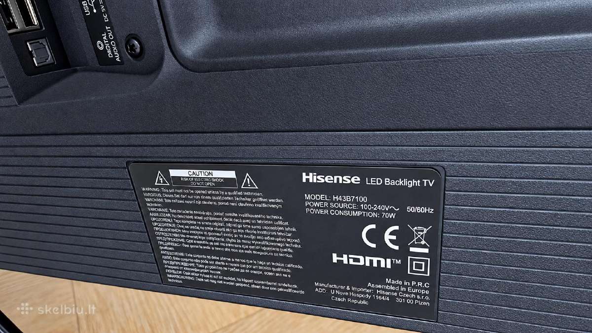 Televizorius Hisense H43b7100 - nuotraukos Nr. 3