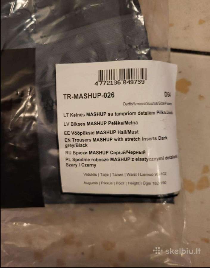 Darbo kelnės Mashup su tampriomis detalėmis - nuotraukos Nr. 3