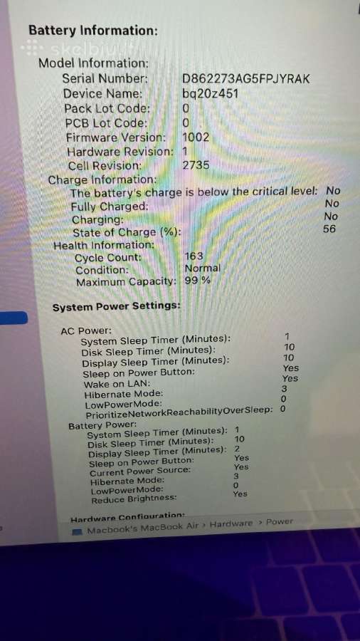MacBook Air M1/8gb/256gb 2020m. - nuotraukos Nr. 6