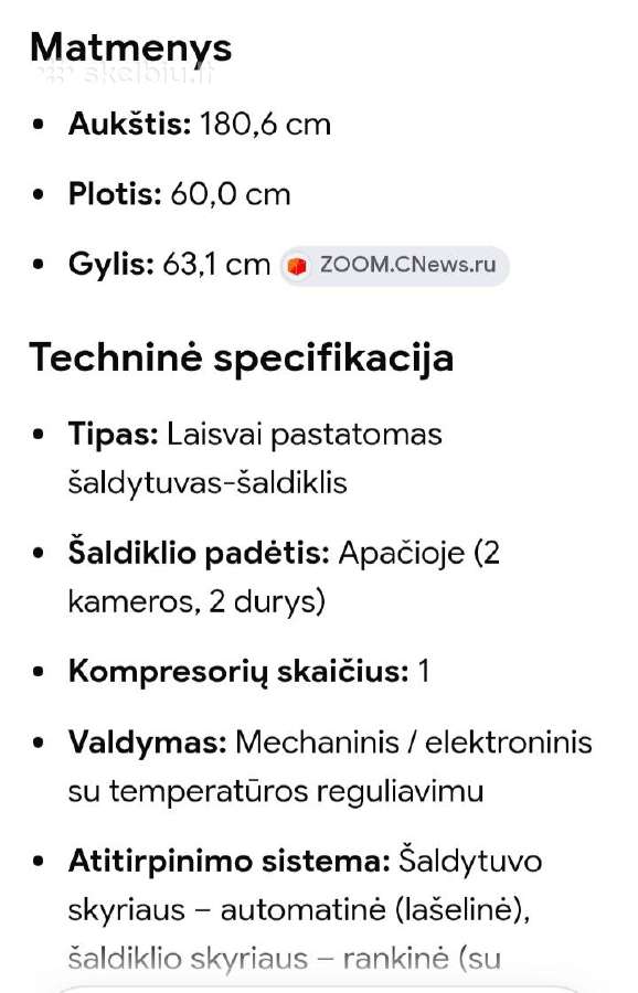 Liebherr saldytuvas - nuotraukos Nr. 3