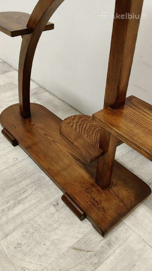 Medinis gėliu stovas art Deco stiliumi - nuotraukos Nr. 7