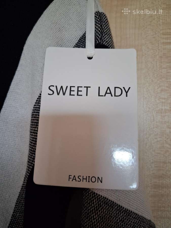 Sweet Lady naujas juodai baltas dryžuotas pončas - nuotraukos Nr. 4