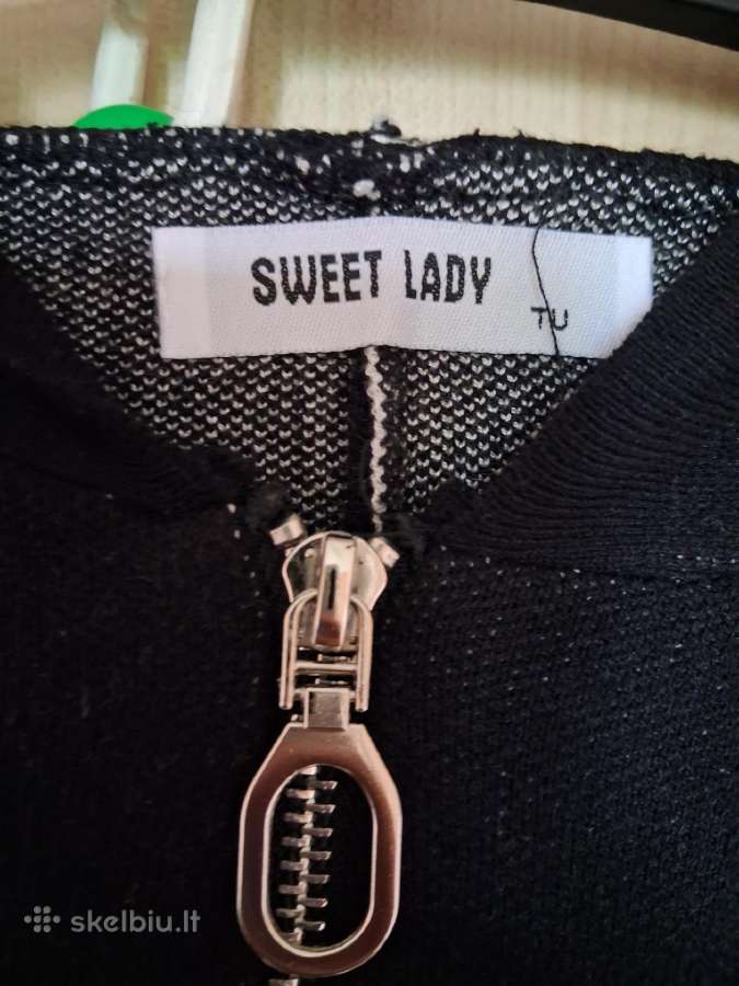 Sweet Lady naujas juodai baltas dryžuotas pončas - nuotraukos Nr. 6