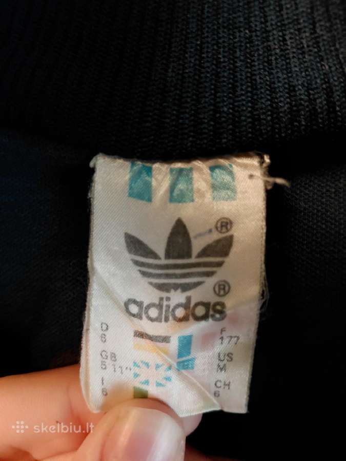 Vintažinė tamsiai mėlyna Adidas sportinė striukė - nuotraukos Nr. 3