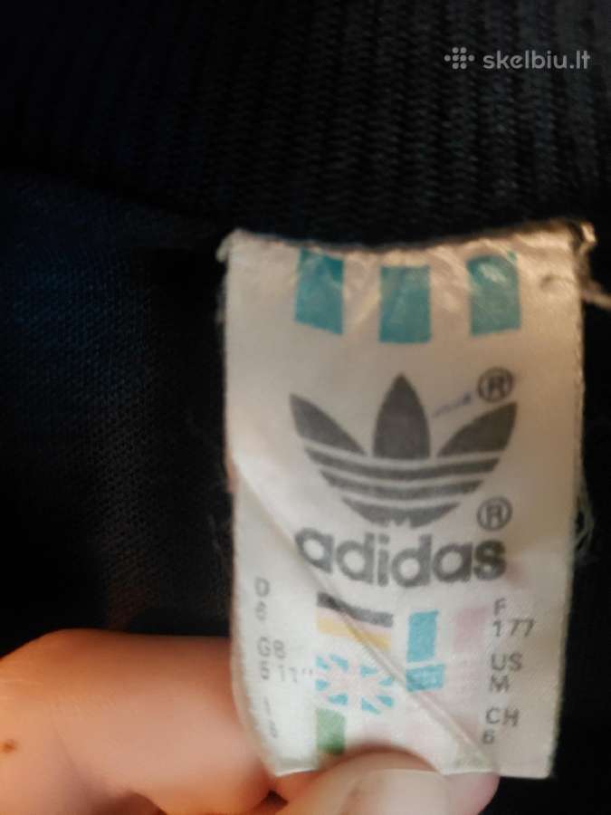Vintažinė tamsiai mėlyna Adidas sportinė striukė - nuotraukos Nr. 2