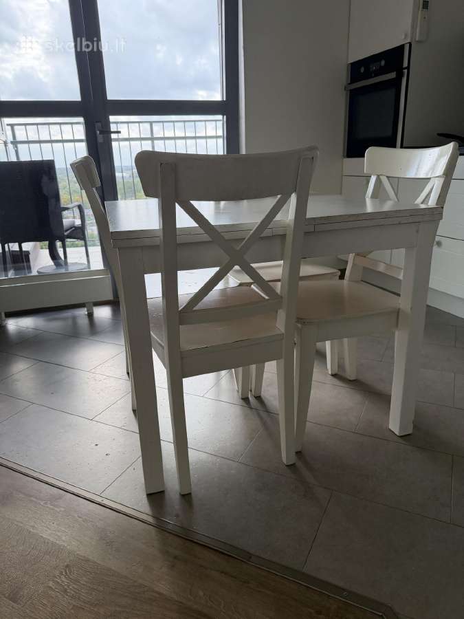 Ikea valgomojo stalas su kėdėmis - nuotraukos Nr. 3