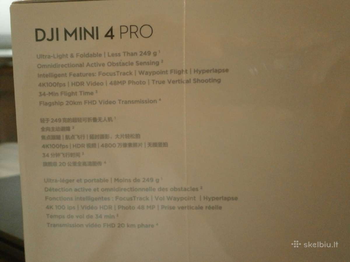 Dji mini 4 Pro su Rc2 pultu. Naujas, priedai - nuotraukos Nr. 2