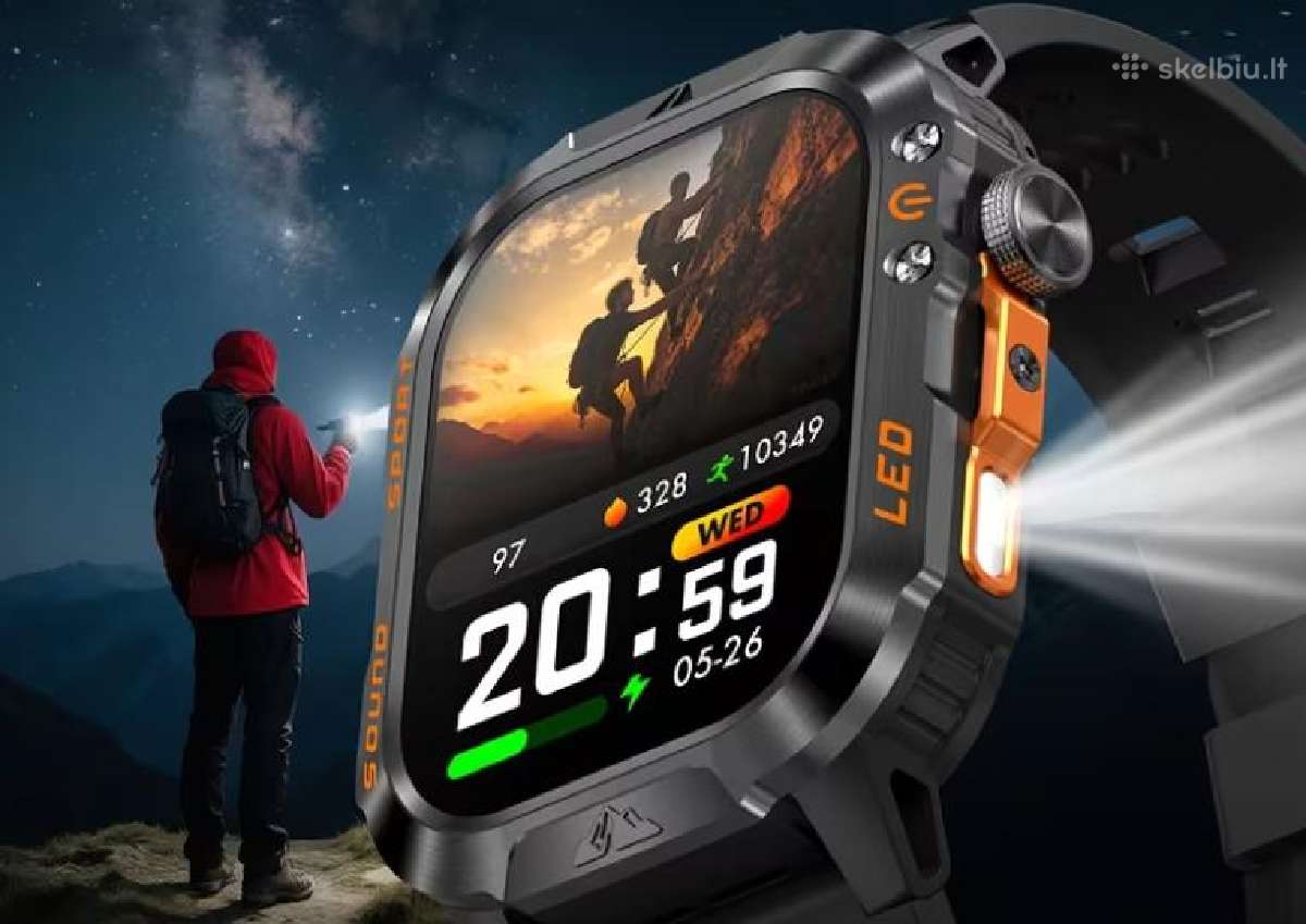 Coanr Smart Watch Išmanusis laikrodis 1200mah - nuotraukos Nr. 3
