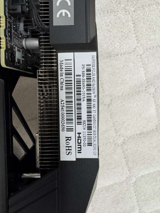 Rx 9060xt 16gb Sapphire Pulse - nuotraukos Nr. 6
