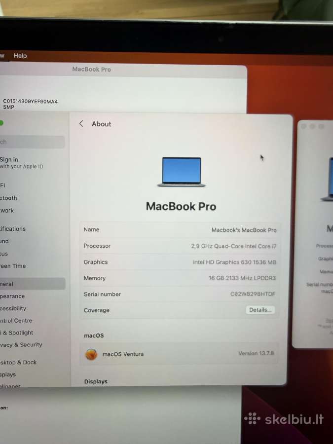 Apple MacBook Pro 15 Touch Bar, i7, 16 GB, 1tb - nuotraukos Nr. 11