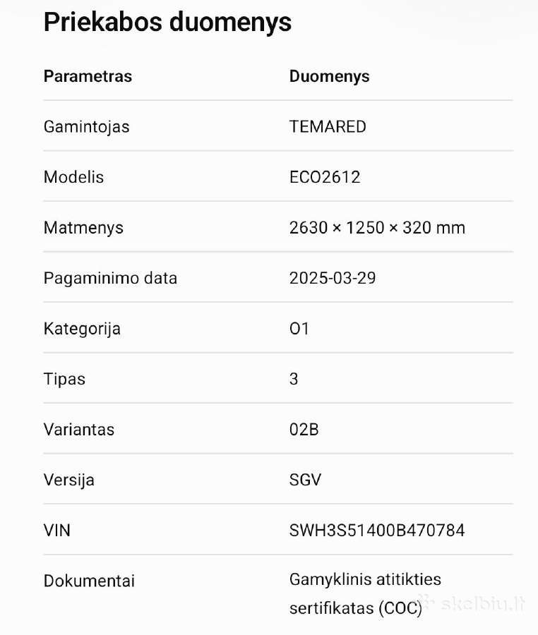 Keturačio ir priekabos komplektas - nuotraukos Nr. 9