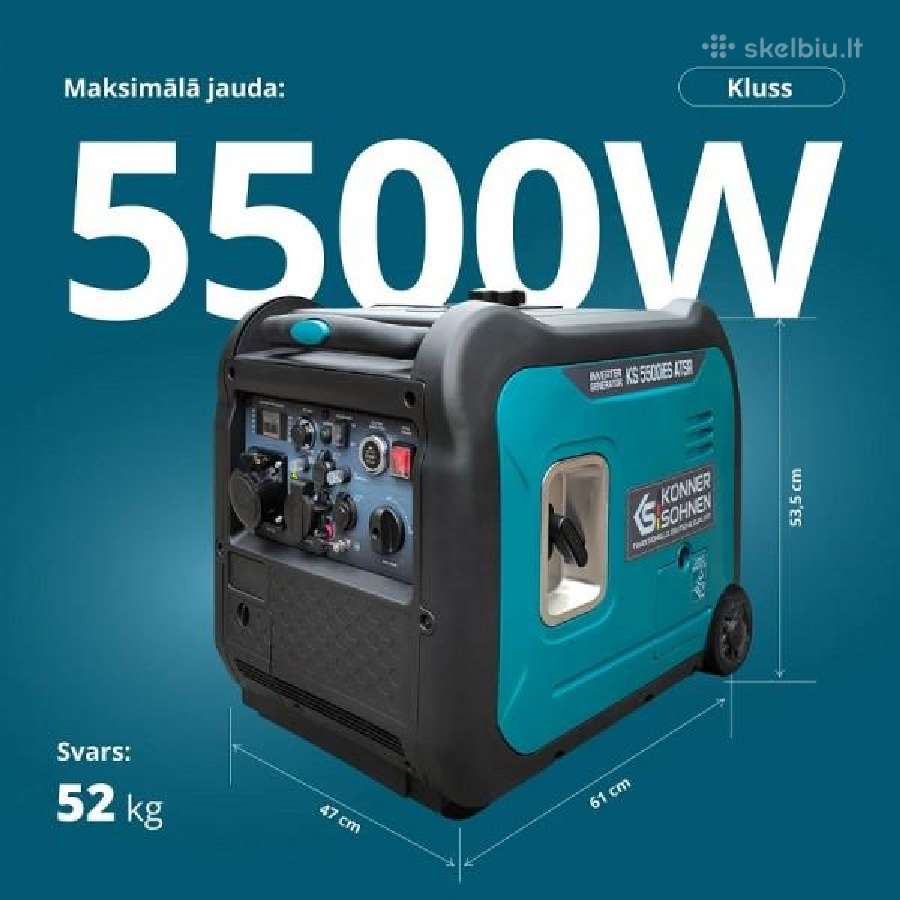Benzininis inverterinis generatorius Ks 5500ie Sa - nuotraukos Nr. 2