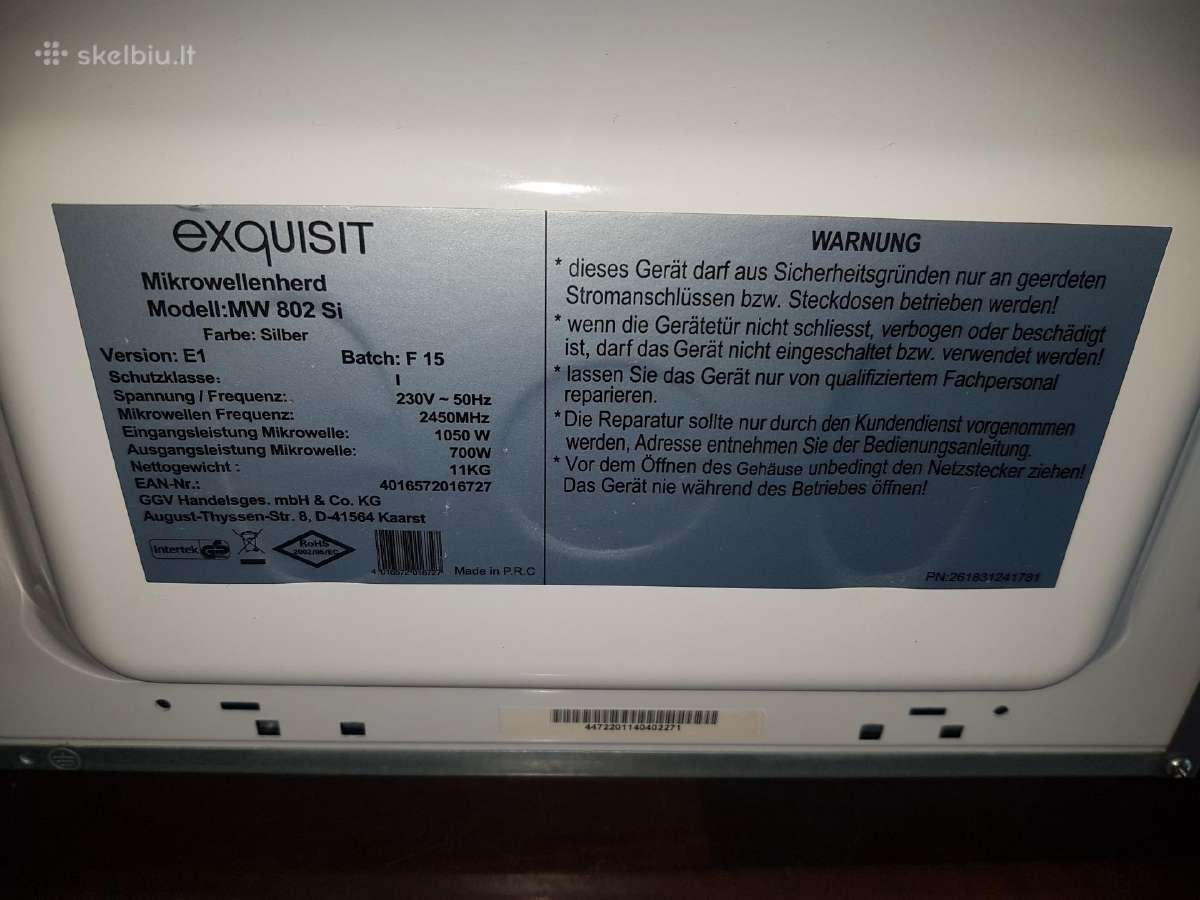 Exquisit mikrobangų krosnelė - nuotraukos Nr. 5