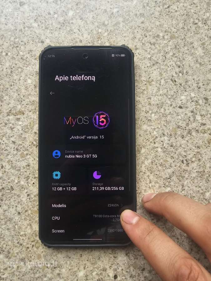 Zte Nubia Neo 3gt 5G 12/256gb žaidimų telefonas - nuotraukos Nr. 2