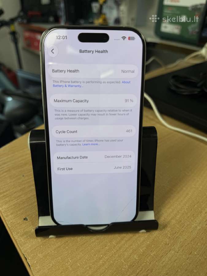 iPhone 16 pro 128gb,91% - nuotraukos Nr. 5