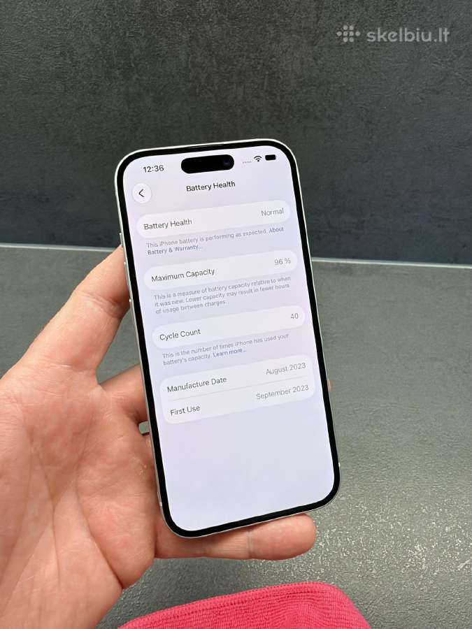 Apple iPhone 15, 128gb Blue (bat. 96%) - nuotraukos Nr. 8