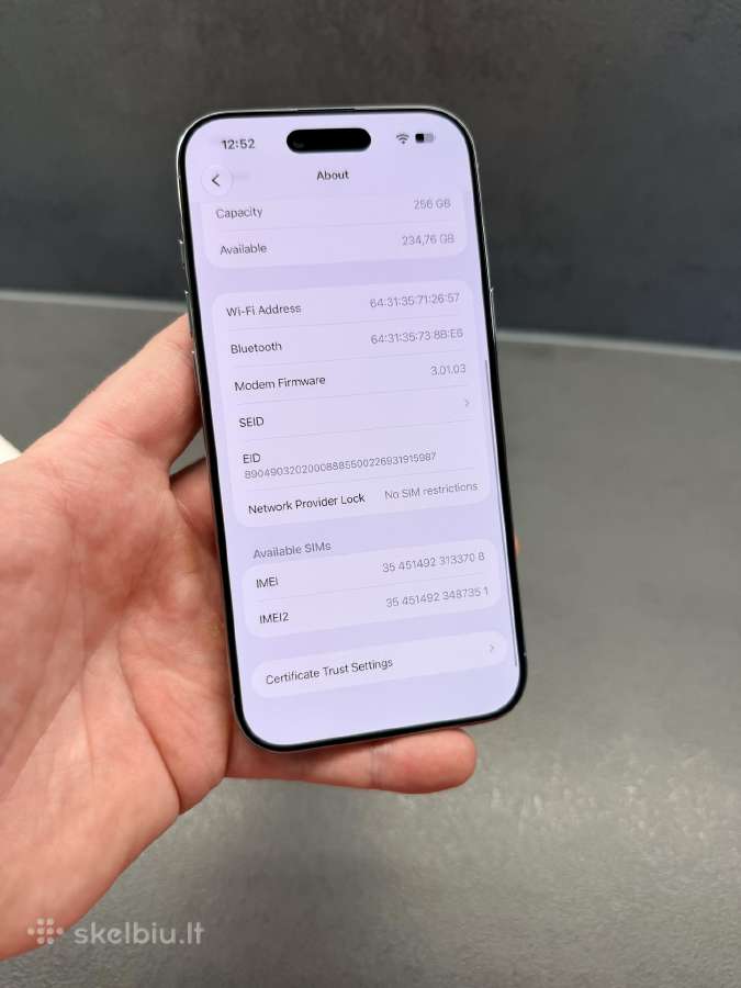Apple iPhone Air, 256gb Blue - nuotraukos Nr. 9