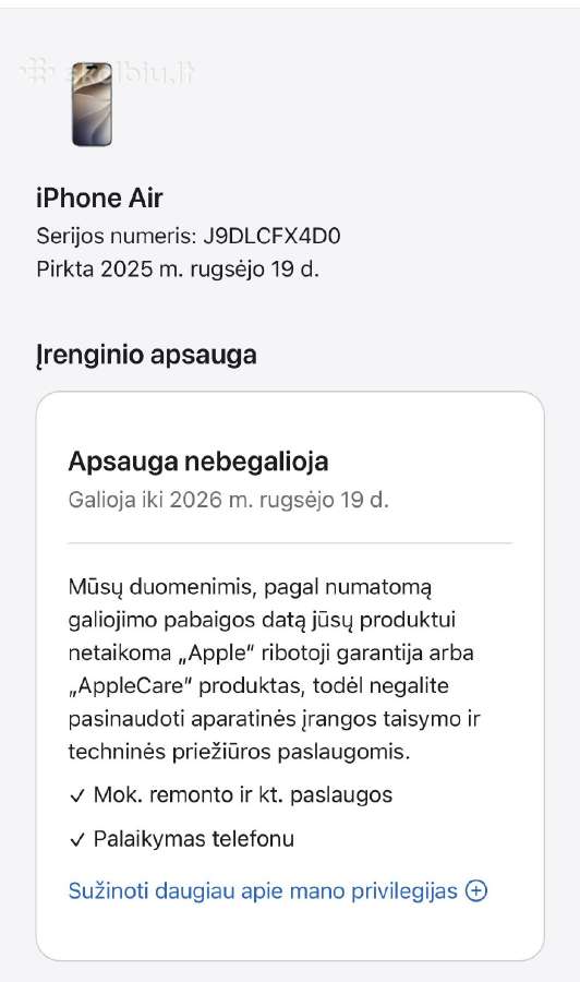 Apple iPhone Air, 256gb Blue - nuotraukos Nr. 11