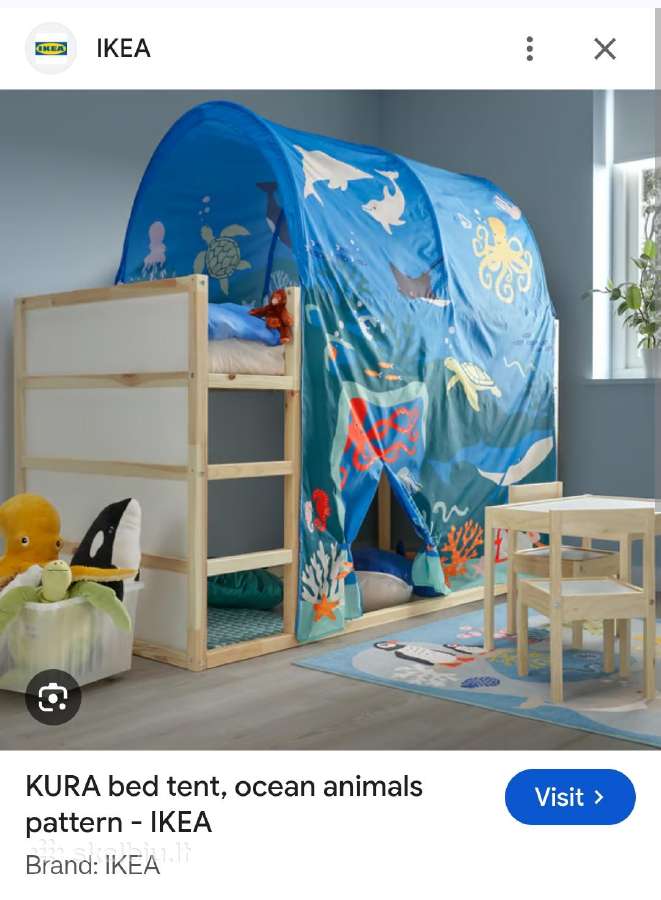 Vaikiška dviaukštė lovytė Kura Ikea - nuotraukos Nr. 6
