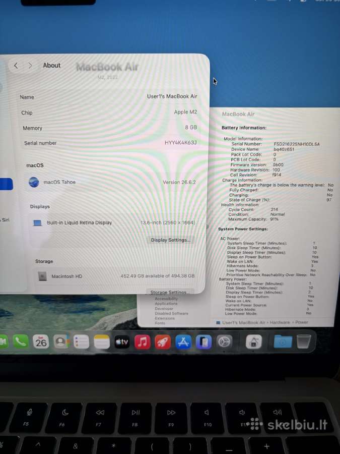 MacBook Air m2 512gb SSD - nuotraukos Nr. 5