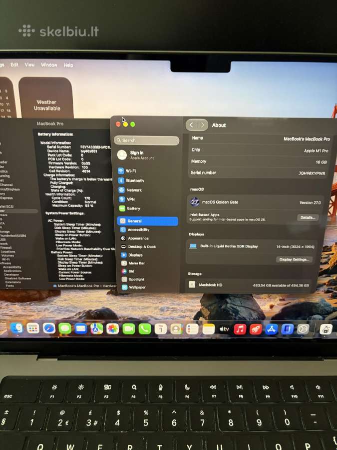 MacBook Pro 14 m1 pro - nuotraukos Nr. 5