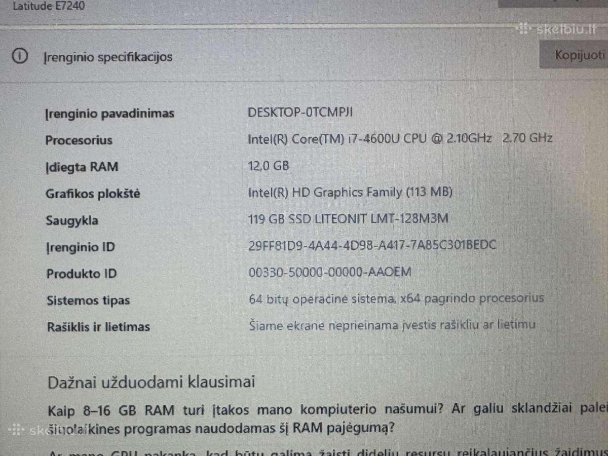 Dell su i7 procesoriumi - nuotraukos Nr. 4