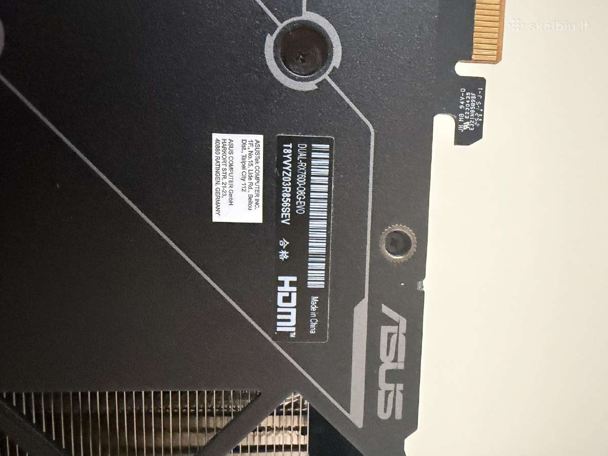 Parduodu Asus Radeon Rx 7600 Dual EVO Oc 8gb - nuotraukos Nr. 2
