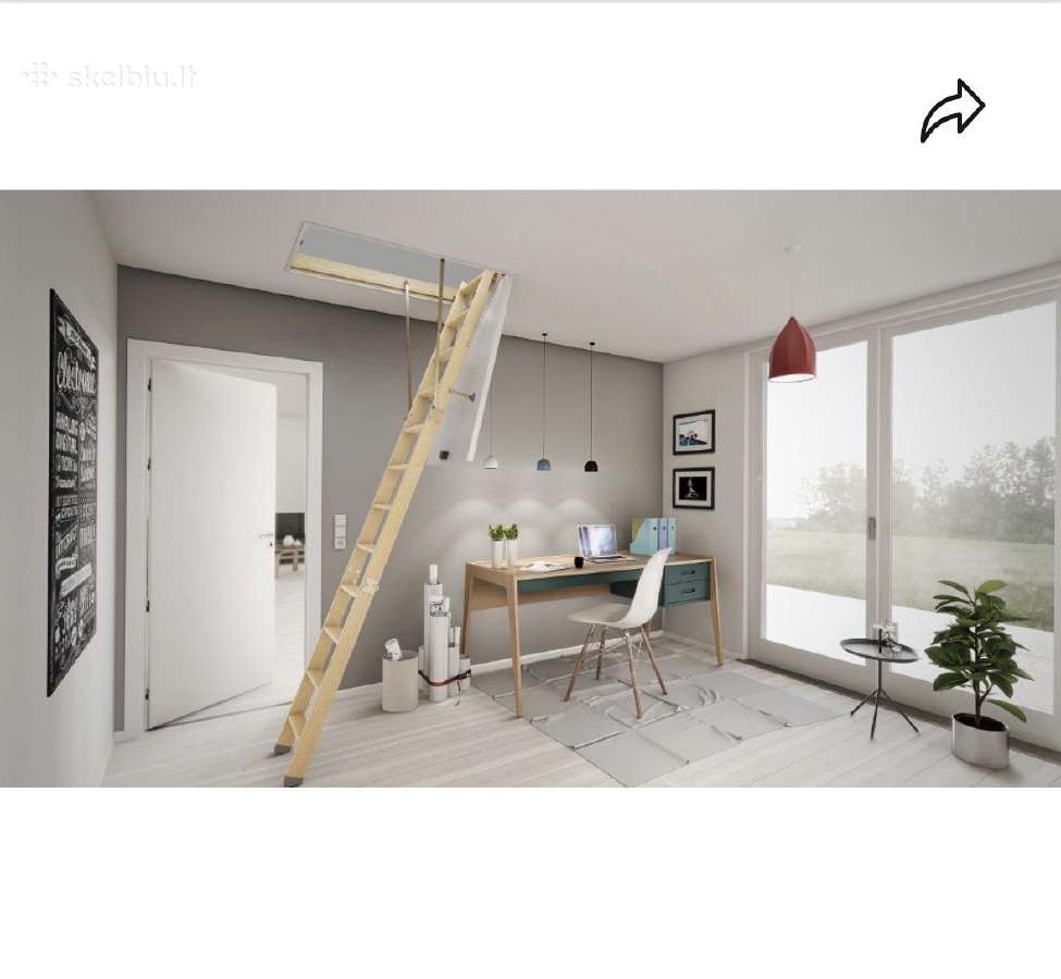 Palėpės laiptai Dolle clickfix® 36 Gold 120x70 cm - nuotraukos Nr. 3
