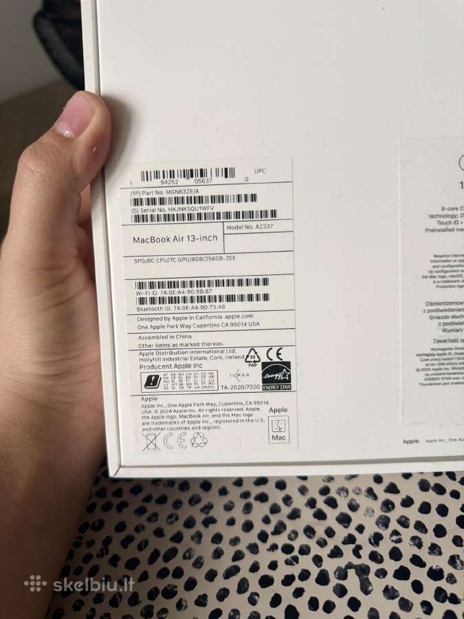 Apple MacBook Air13 M1 8gb/256gb - nuotraukos Nr. 9