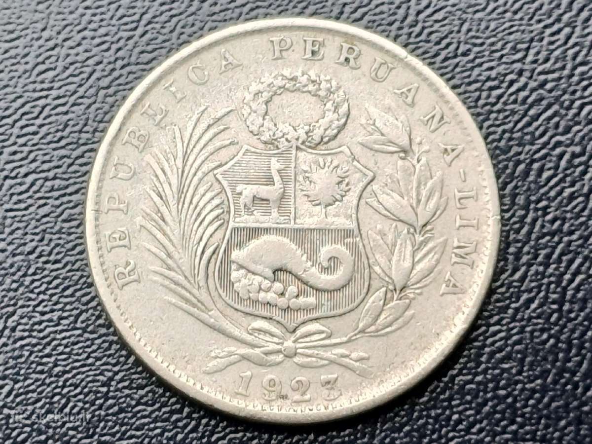 1/2 solio 1923m. Peru sidabras - nuotraukos Nr. 2