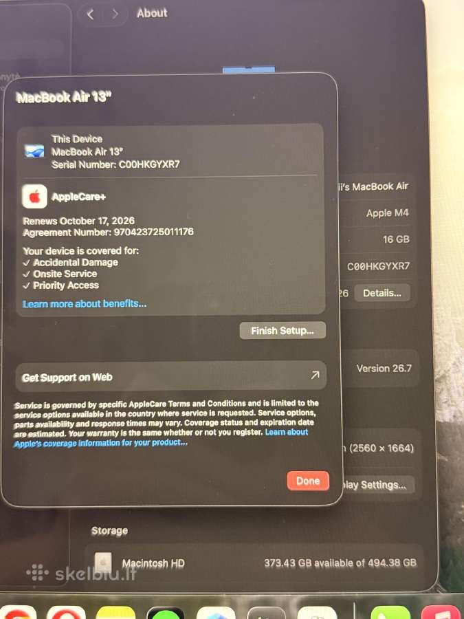 MacBook Air 2025 M4 13-inch, 5125gb - nuotraukos Nr. 7
