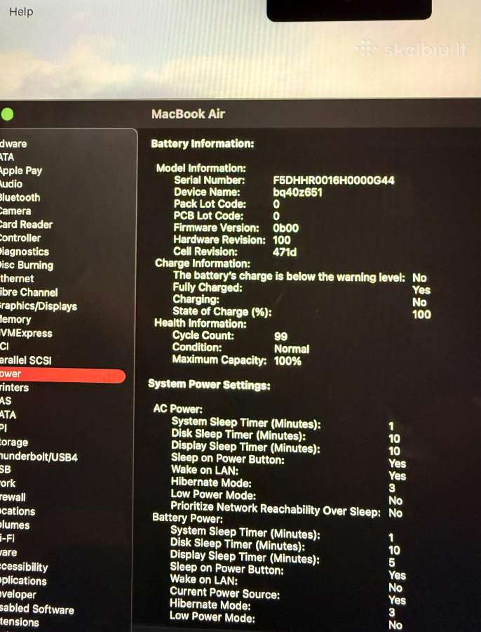 MacBook Air 2025 M4 13-inch, 5125gb - nuotraukos Nr. 8