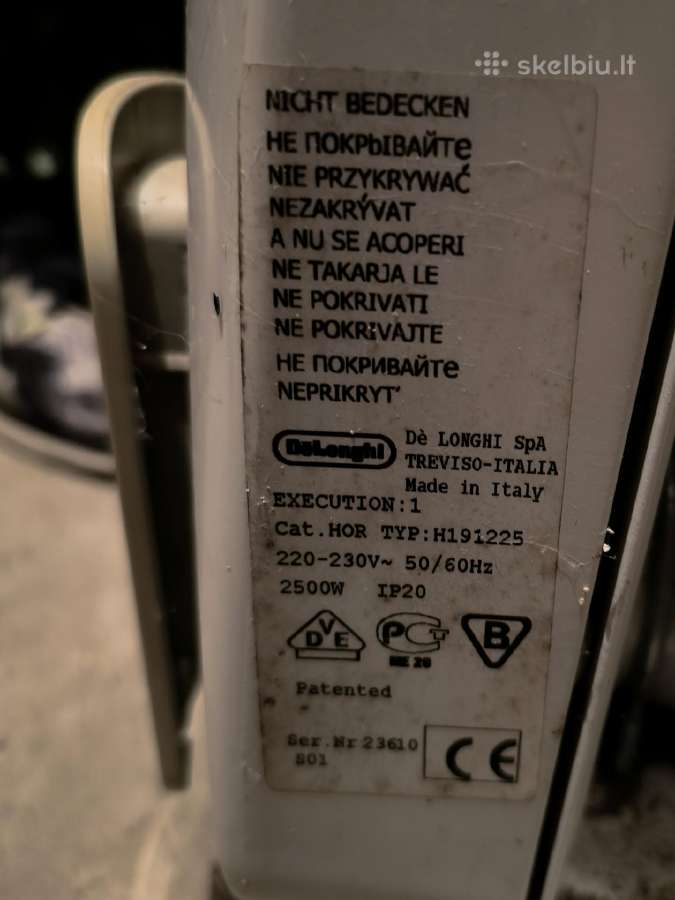 12 sekcijų De'longhi tepalinis radiatorius - nuotraukos Nr. 4