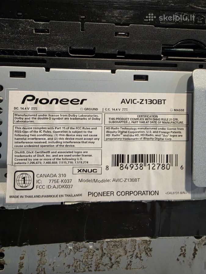Pioneer Avic-z130bt - nuotraukos Nr. 2
