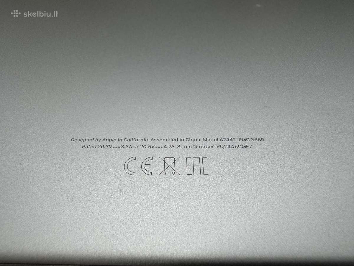 MacBook Pro 14" M1 Pro (2021) 16gb / 512gb - nuotraukos Nr. 6